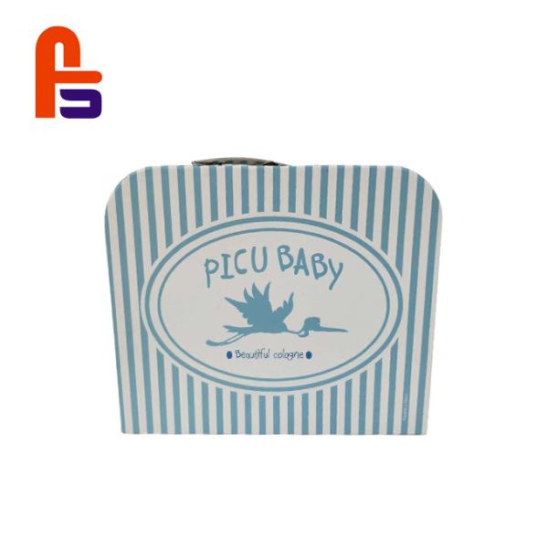 Customized Mini Hot Stamping Surface Finishing Cardboard Suitcase Box