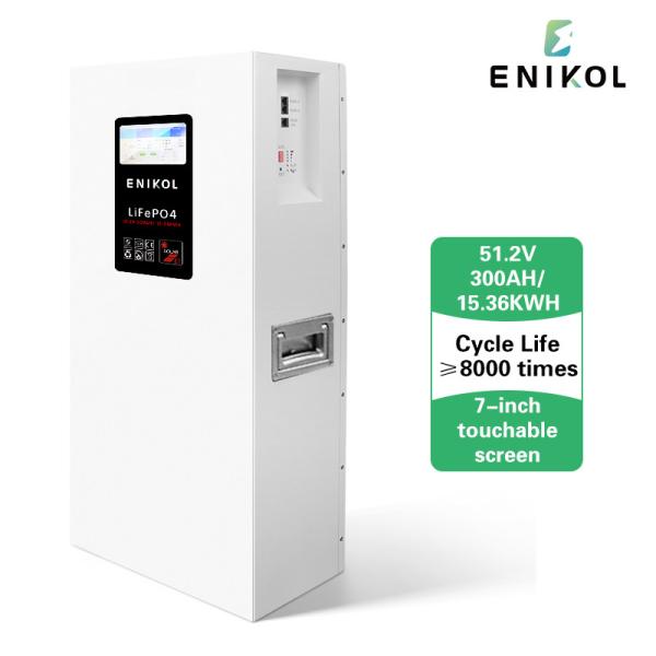 7-Inch Touch Screen Display Home Energy Storage Battery 51.2v 15KWH Lithium Battery
