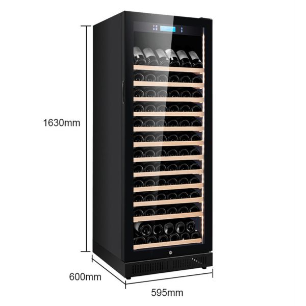 Single Zone Kitchen Wine Cooler with Digital Display, LED Lighting and Solid Wood Construction