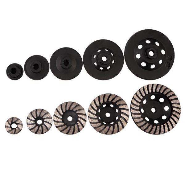 125mm 5'' Turbo Shaped Metal Bond Diamond Grinding Cup Wheels For Concrete Terrazzo Granite Marble Engineered Stone