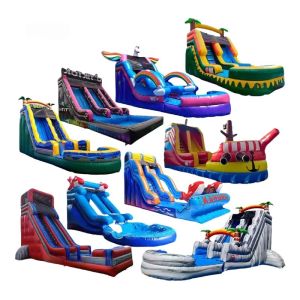 Custom Design Accepted Castle Inflatable Water Slide For Adult Commercial