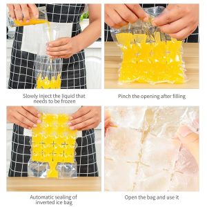 PE Material Structure Transparent Custom Disposable Ice Cube Plastic Packaging