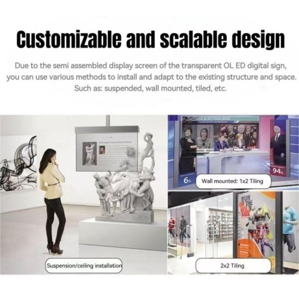 Efficient 27 Inch Transparent OLED Technology for Quick Start and Smooth Scene Use