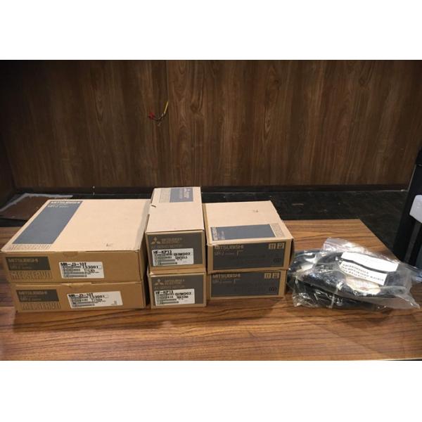 Quality Mitsubishi 100W Industrial AC Servo Drive MR-J3-10T with 3 phase motor HF-KP13 New Set for sale