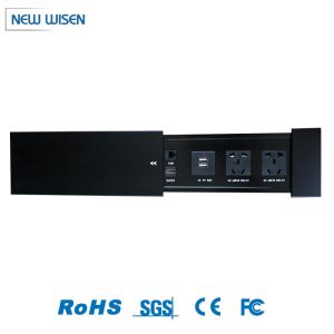 Customized Sliding Electrical Outlets Plug Sockets 16A Desk Mounted