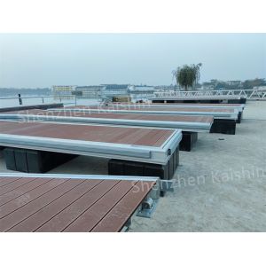 Aluminium Floating Dock Yacht Floating Bridge Pontoon Floats Black Modular