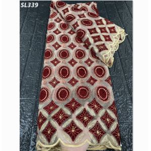 Hot selling soft tulle lace with velvet laser cut fabric tulle lace with sequins