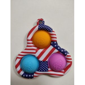American Flag Finger Fidget Toy triangle shape bubble FCC approval