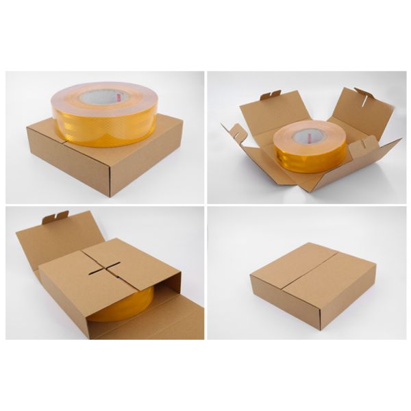 DOT-C2 Reflective Tape with Micro Prismatic Technology and Pressure-sensitive Adhesive for Heavy-Duty Vehicles