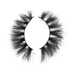 OEM Flexible Band Natural Mink Lashes , 3D 17mm Mink Lashes