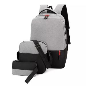 BSCI 3 In 1 Set Backpack Laptop Anti Theft Business Backpack With USB Charger