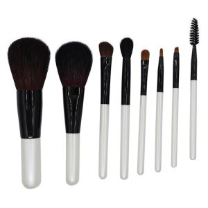 8pcs Face And Eye Makeup Brush Set Aluminum Ferrule ISO 22716