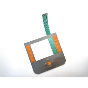 LED Backlight Screen Printing Rubber Membrane Keyboard With Transparent Window