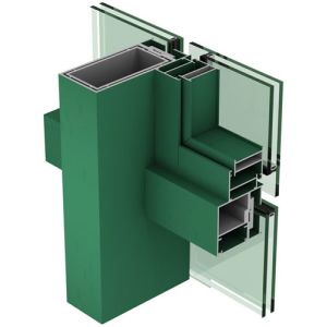 China Frameless Aluminium Curtain Wall Profile Easy To Install And Maintain on sale