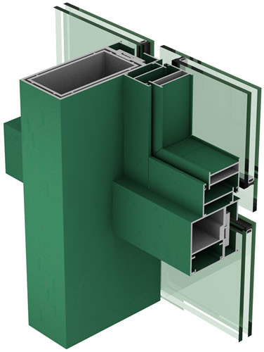 Quality Frameless Aluminium Curtain Wall Profile Easy To Install And Maintain for sale