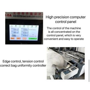 Automatic Non Woven T-Shirt Bag Making Machine 18-90MM Thickness#40-90 Pcs/Min T