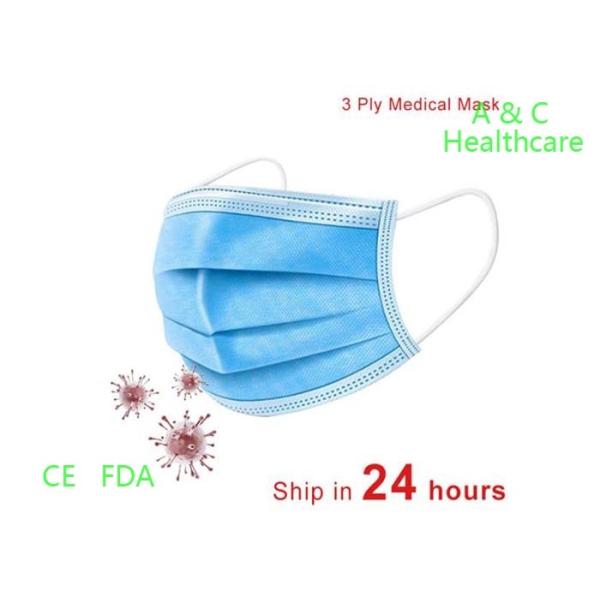 Quality Triple Layer Surgical Mask Anti Fog Face Mask With Elastic Ear Loop for sale