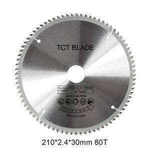 80T TCT Circular Saw Blade 210mm for Wood and Metal Cutting