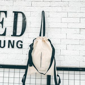 Harajuku high school students backpack rope simple Joker bundle mouth multi