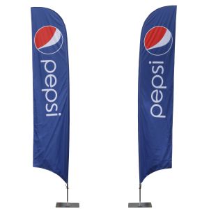 Double Side Printed Flying Teardrop Flag Banner Outdoor Indoor Use