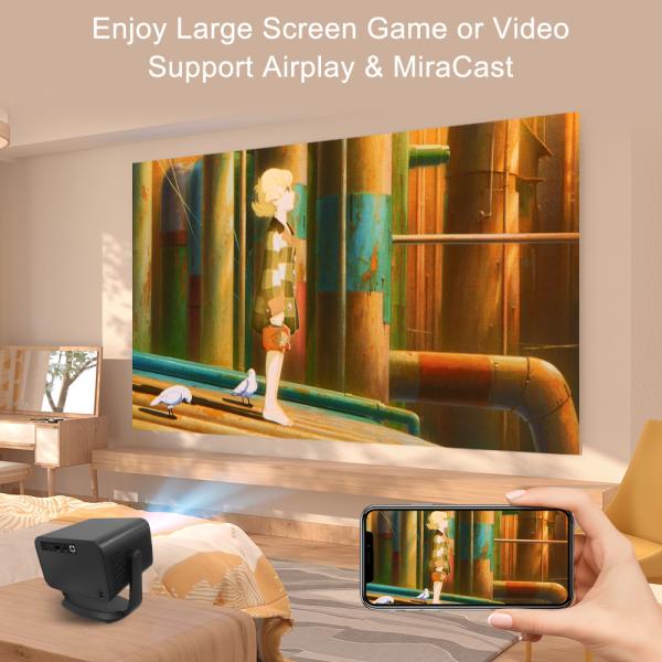 Flyin Projector P20 Plus Android 13 500Lumens High Resolution 4K Android 13 2gb 16gb LED P20 Plus Wifi6 Smart Home Theater LCD Projector