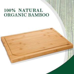 Direct Sustainable Bamboo Chopping Board With Juice Groove Eco-Friendly and