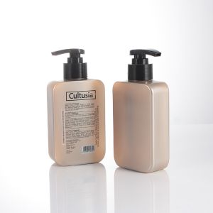 Flat Square 200ml PET Lotion Push Shampoo Pump Bottles