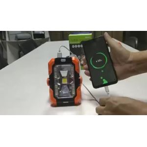 China USB LED Solar Light Portable Outdoor Solar Work Light Flood Light Camping Lantern with Built-in Rechargeable Lithium Battery on sale