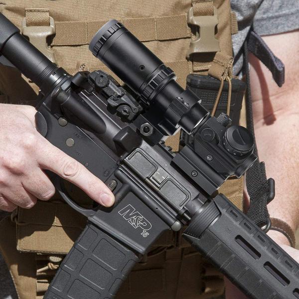 1.5X-5X Red Dot Crossbow Night Vision Spotting Scope Flip To Side Mount Focus Adjustment