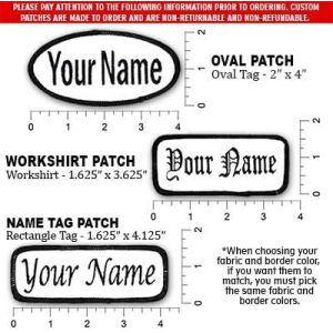Name Patches Uniform Patches Work Shirt Patches Embroidered Patches Custom Logo