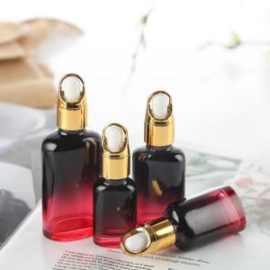 UV Matte Purple Boston Round Dropper Bottles 0.5Oz 1Oz 2Oz 4Oz