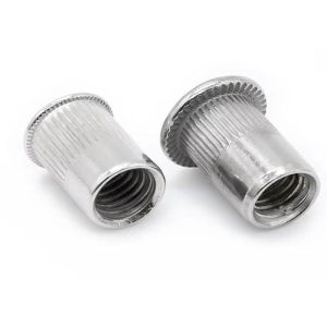 Aluminum Alloy 6061 7075 Anodized plain Small Flat Head Serrated Rivet Nuts