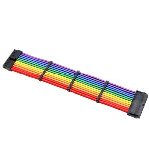 ATX Braided Sleeved Power Supply Cable Kits 1* 24 Pin 1*4 + 4 Pin EPS , 2* 6+2