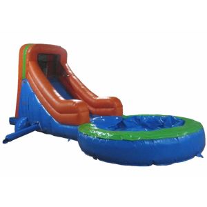 Single slide inflatable water slide small inflatable water slide with pool for