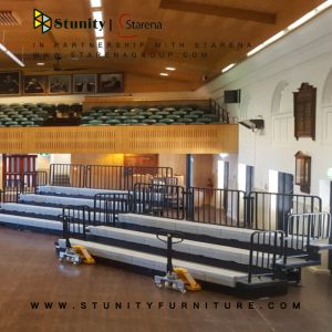 Fireproof Retractable Grandstands For Indoor Stadium Center