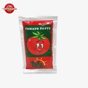 OEM Factory Price ISO Tomato Paste In Pouch , 30%-100% Purity 50g Flat Sachet