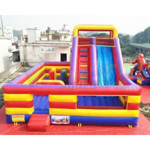 China 0.55mm PVC Inflatable Amusement Park Adult Bouncy Castle Slides on sale