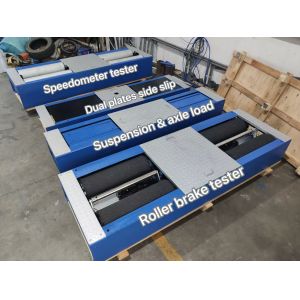 5-in-1 Roller Brake Tester with 4000kg Max Axle Load, Dual Plate Side Slip, and