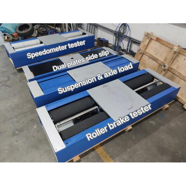 5-in-1 Roller Brake Tester with 4000kg Max Axle Load, Dual Plate Side Slip, and