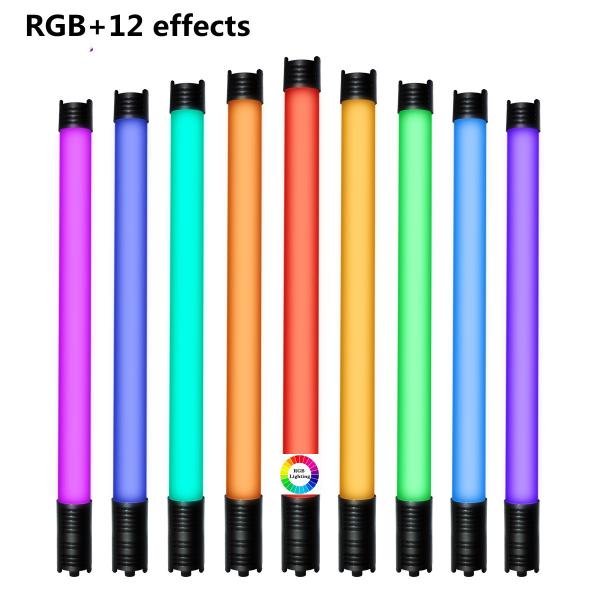 95ra Handheld RGB LED Tube Light 4 Feet 40W Daylight 2800K-9990K Bi Color
