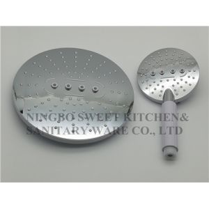 Wholesale chrome plating shower head hand shower set round overhead shower rain shower ABS bathroom shower from china suppliers
