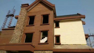 Wood Textured Cement Sheet Cladding / Fire Resistant Fiber Cement Board