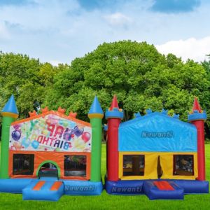 2024 Most Popular Inflatable Christmas Bounce House with Slide Unisex Design PVC