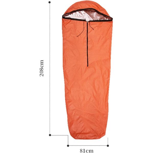 Nylon Emergency Sleeping Bag Lightweight Waterproof Thermal Bivy Sack Cover