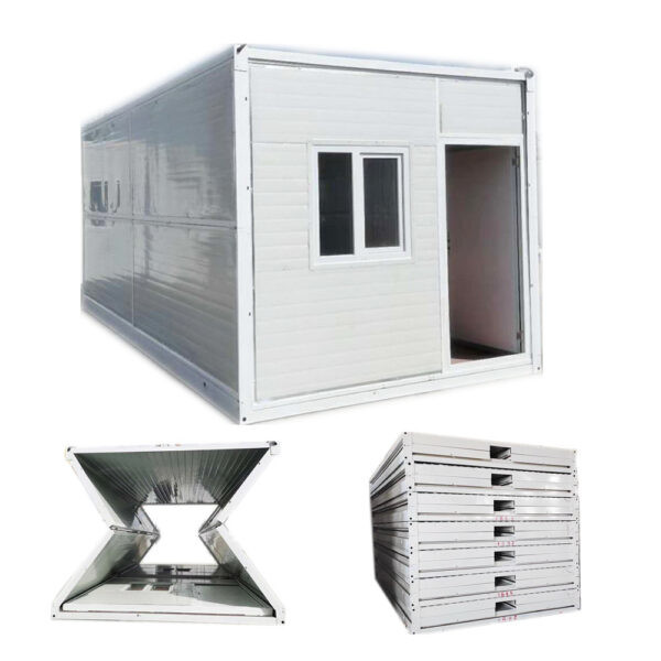 Quality Modular Fold up House Sandwich Panel Fireproof Foldable Expanding Cabin for sale