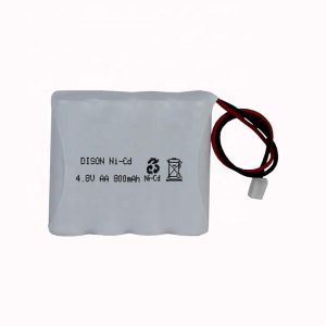 Long Cycle Life High Temperature NiCd 4.8V AA 800mAh Rechargeable Battery Pack