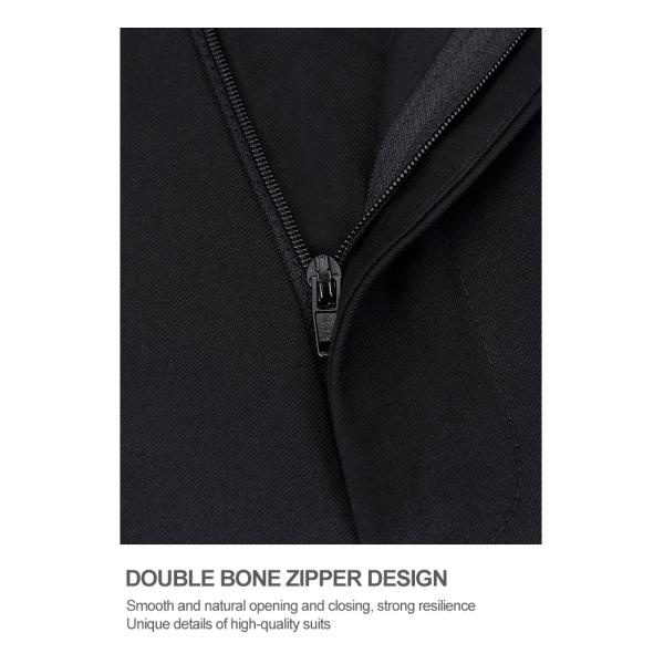 Customized Wool/Silk Men's Business Suit in Dark Color with Single Breasted Closure