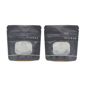 VMPET Matte Black Stand Up Pouch 3.5g Mylar See Through Zip Bags