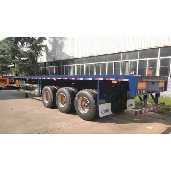 Tri Axle 50mm Kingpin 60T Payload Flatbed Semi Trailer