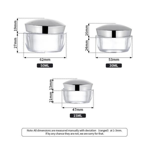 62mm Transparent Plastic Spray Bottle 50g Capacity For Eye Cream